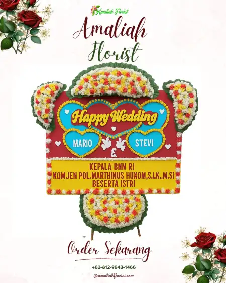 Papan Bunga Pernikahan Way Narta